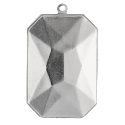 Stick-on setting PureCrystal 4627 27x18,5mm Rhodium tone 1 loop