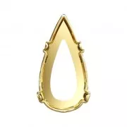 Setting Raindrop PureCrystal 4322 Teardrop 14x7 mm Gold Tone x1|raw }}