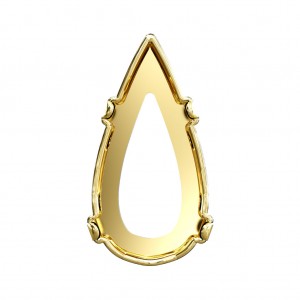 Setting Raindrop PureCrystal 4322 Teardrop 14x7 mm Gold Tone x1