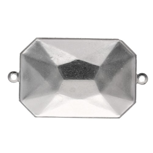 Stick-on setting 4627 27x18,5mm Rhodium tone 2 loops