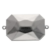Stick-on setting 4627 27x18,5mm Rhodium tone 2 loops