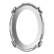 Cabochon setting PureCrystal 4120 oval-shaped 14x10 mm Rhodium Tone x1|raw }}