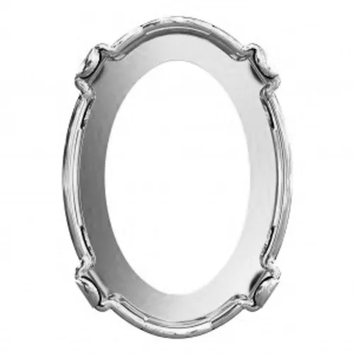Cabochon setting PureCrystal 4120 oval-shaped 14x10 mm Rhodium Tone x1