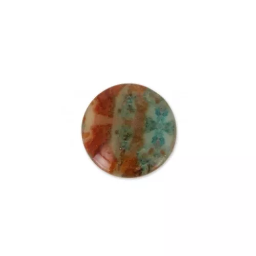 Resin cabochon imitation Gemstone 6 mm Jaspe Poppy x1