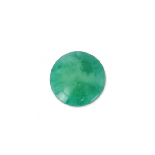 Resin cabochon imitation Gemstone 6 mm Green Agate x1