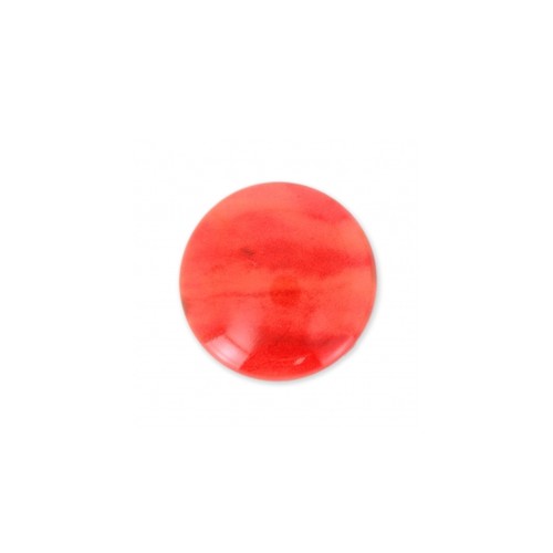 Resin cabochon imitation Gemstone 6 mm Cornaline x1