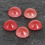 Resin cabochon imitation Gemstone 6 mm Cornaline x1