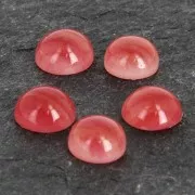 Resin cabochon imitation Gemstone 6 mm Cornaline x1
