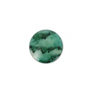 Resin cabochon imitation Gemstone 6 mm Green Jade x1
