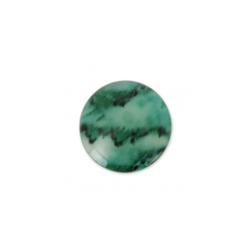 Resin cabochon imitation Gemstone 6 mm Green Jade x1
