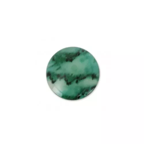 Resin cabochon imitation Gemstone 6 mm Green Jade x1