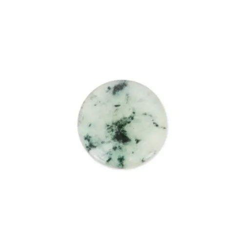 Resin cabochon imitation Gemstone 6 mm Black Rutile x1