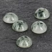 Resin cabochon imitation Gemstone 6 mm Black Rutile x1