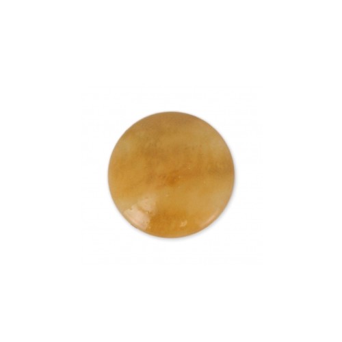 Resin cabochon imitation Gemstone 6 mm Yellow Calcite x1