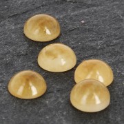 Resin cabochon imitation Gemstone 6 mm Yellow Calcite x1