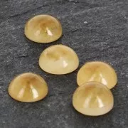 Resin cabochon imitation Gemstone 6 mm Yellow Calcite x1