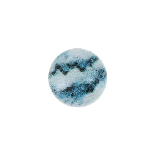 Resin cabochon imitation Gemstone 6 mm Blue Jade x1