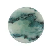 Resin cabochon imitation Gemstone 25 mm Blue Jade x1