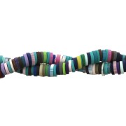Heishi beads in polymer clay 5x1 mm Multicolored Blue/Purple x39 cm|raw }}