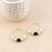 Heishi beads in polymer clay 5x1 mm Terre x39 cm