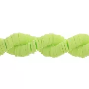 Heishi beads in polymer clay 6x1 mm Apple Green x39 cm