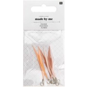 Assortment of 6 feathers - Made by me - 5 cm for DIY jewellery - Powder Pink x1