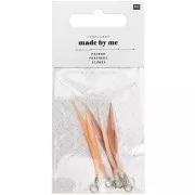 Assortment of 6 feathers - Made by me - 5 cm for DIY jewellery - Powder Pink x1