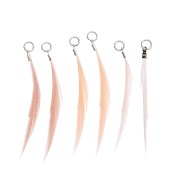 Assortment of 6 feathers - Made by me - 5 cm for DIY jewellery - Powder Pink x1