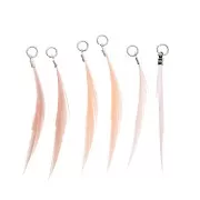 Assortment of 6 feathers - Made by me - 5 cm for DIY jewellery - Powder Pink x1