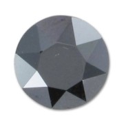 PureCrystal 1088 Round Stone 8mm Jet Hematite