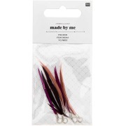 Assortment of 6 feathers - Made by me - 5 cm for DIY jewellery - Purple x1|raw }}