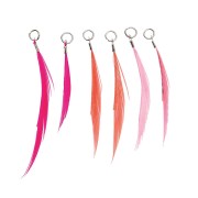 Assortment of 6 feathers - Made by me - 5 cm for DIY jewellery - Fuchsia x1