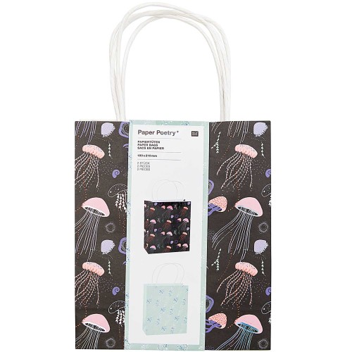 Paper Bags Paper Poetry 18x21 cm Jellyfish x2