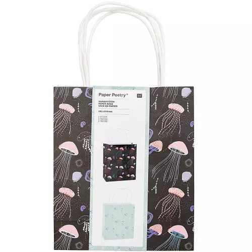 Paper Bags Paper Poetry 18x21 cm Jellyfish x2
