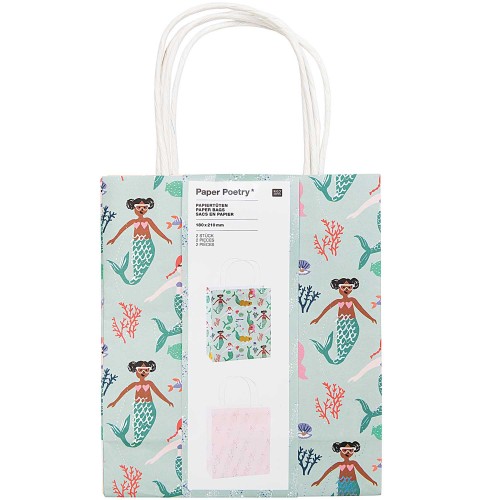 Paper Bags Paper Poetry 18x21 cm Mermaids x2