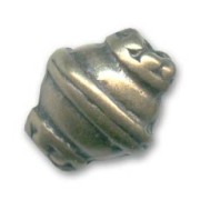 Metal olive-shaped bead 13x11mm Bronze tone x1|raw }}