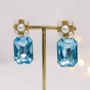 PureCrystal 4627 Rectangle Fancy Stone 27x18,5mm Aquamarine