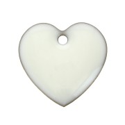 Epoxy resin heart-shaped sequin 15 mm off-white  x4|raw }}