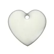 Epoxy resin heart-shaped sequin 15 mm off-white  x4