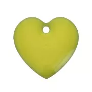 Epoxy resin heart-shaped sequin 15 mm Yellow x4