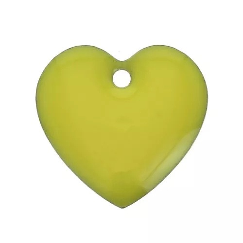 Epoxy resin heart-shaped sequin 15 mm Yellow x4