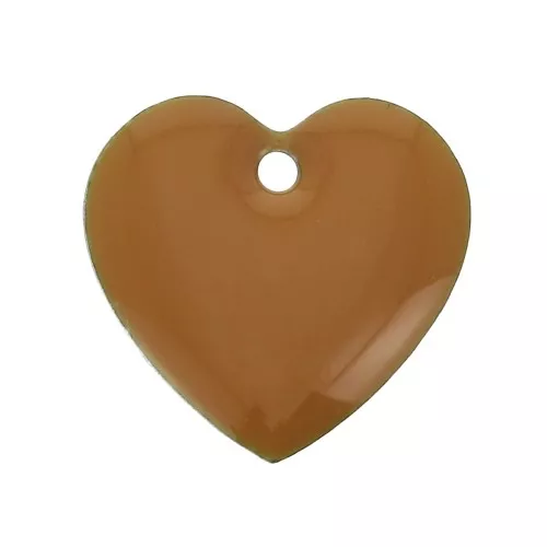 Epoxy resin heart-shaped sequin 15 mm Mustrard x4
