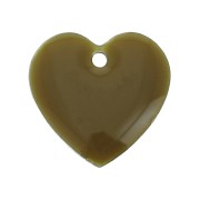 Epoxy resin heart-shaped sequin 15 mm Olive x4