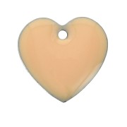 Epoxy resin heart-shaped sequin 15 mm Light Pink x4
