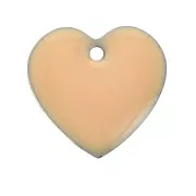 Epoxy resin heart-shaped sequin 15 mm Light Pink x4