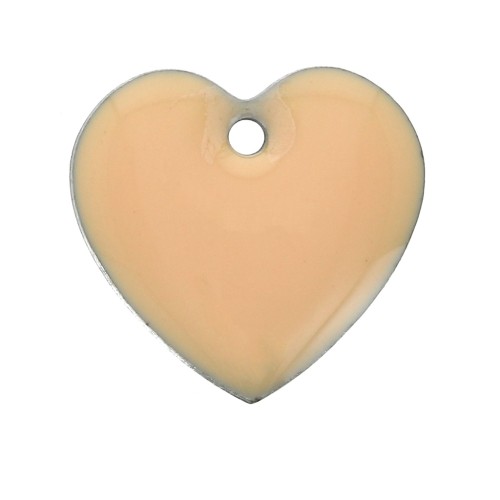 Epoxy resin heart-shaped sequin 15 mm Light Pink x4