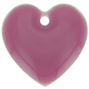 Epoxy resin heart-shaped sequin 15 mm Violine x4