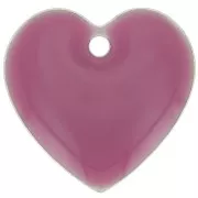 Epoxy resin heart-shaped sequin 15 mm Violine x4