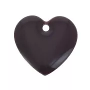 Epoxy resin heart-shaped sequin 15 mm Purple x4