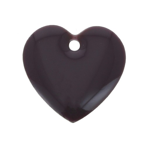 Epoxy resin heart-shaped sequin 15 mm Purple x4